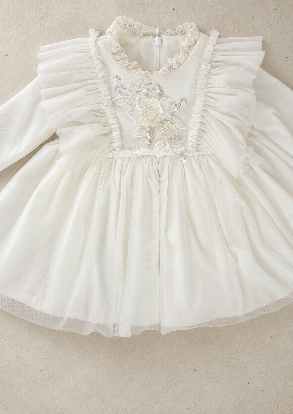 Set rochiță și palton de botez - Adele
