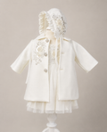 Set rochiță și palton de botez - Adele